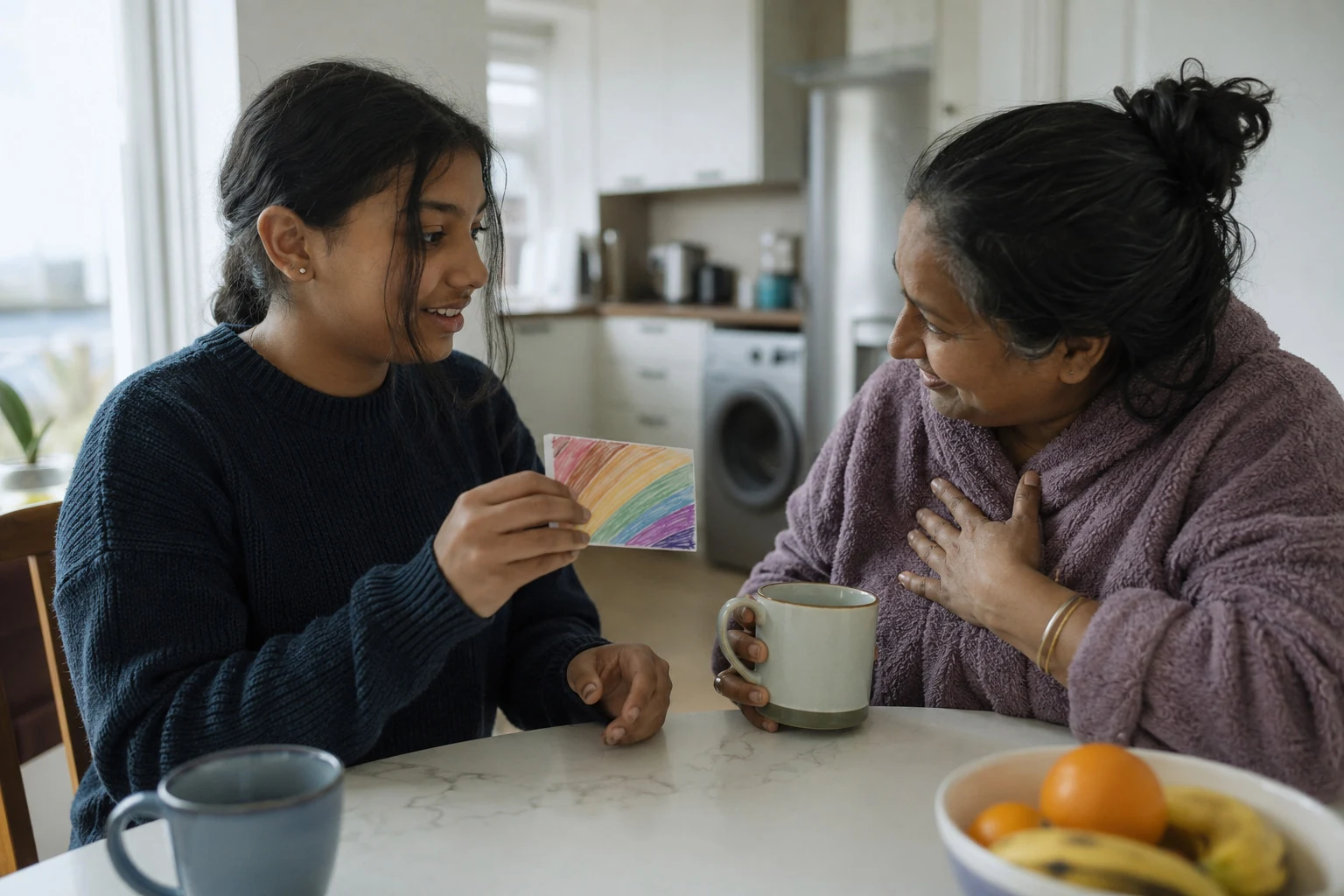 Illustrative scene: An affirming accepting home