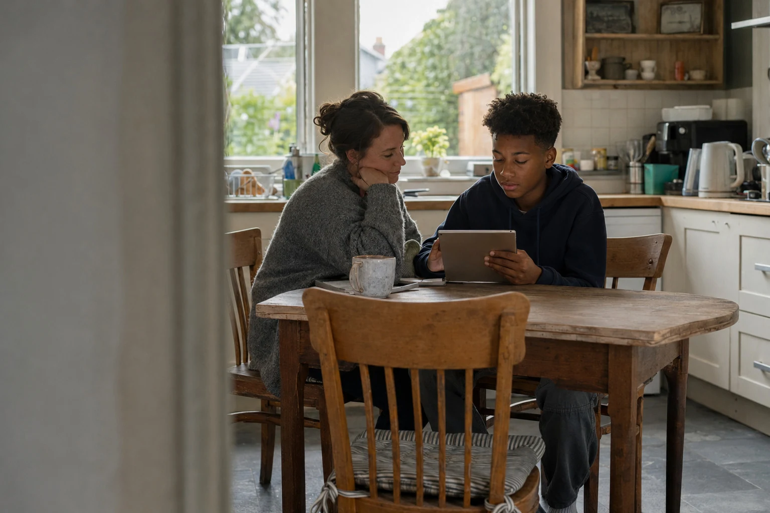 Illustrative scene: keeping children safe online